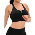 thumbnail image 1 of Tinglu Women Yoga Bras Sports Wireless Underwear Women's Zip Front Sportwear Push up Bra, 1 of 8