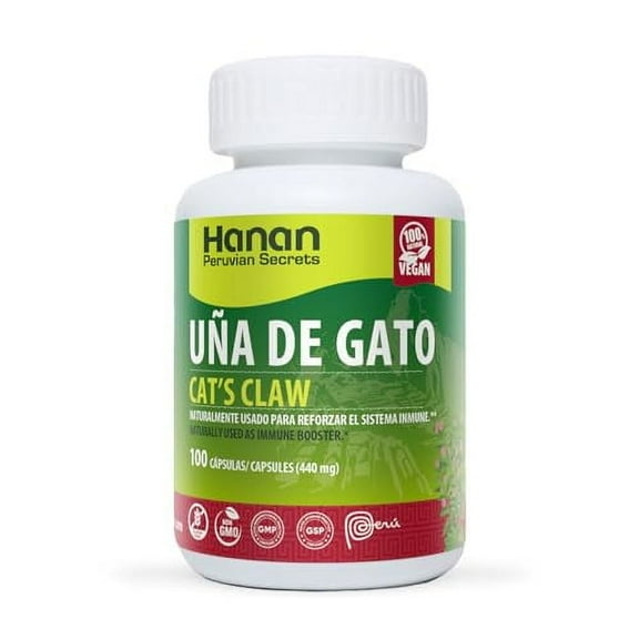 Hanan Uña de Gato Cat's Claw | 100 Capsules | Naturally Aids in Supporting Healthy Immune System (Single Pack)