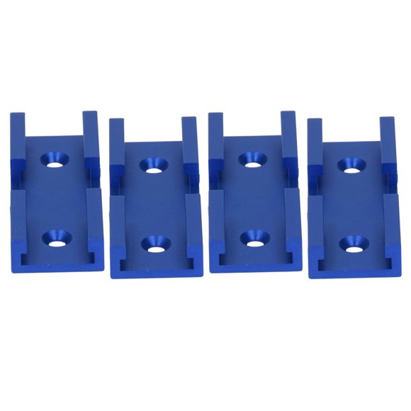 T Track Cross Chute, 4PCS 3.1in Aluminum Alloy T Track Intersection Parts For DIY For Carpenter Red,Blue,Silver