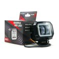 thumbnail image 3 of Faro Para Moto Rasen Led Cuadrado Mini 2 Led Con Lupa Luz Blanca Fija Y Con Estrobo Opcional Y Contorno   amarillo, 3 of 10