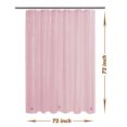 thumbnail image 4 of Mrs Awesome Lightweight PEVA Shower Curtain Liner Translucent Pink with Magnets -72" x 72", 4 of 6