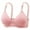 Pink, variant on Herrnalise Women's Lace Edge Vertical Stripe Back Bra Padded Bra Wireless Lingerie For women
