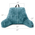 thumbnail image 6 of Nestl Reading Pillow, Backrest Pillows with Arms, Plush Faux Fur Back Pillow,&nbsp;Shredded Memory Foam Bed Rest Pillow, Stone Blue, 6 of 9