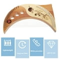 thumbnail image 3 of OULII 1Set Solid Wood 19 String Harp Portable Retro Lyre Harp with Extra Accessories, 3 of 4