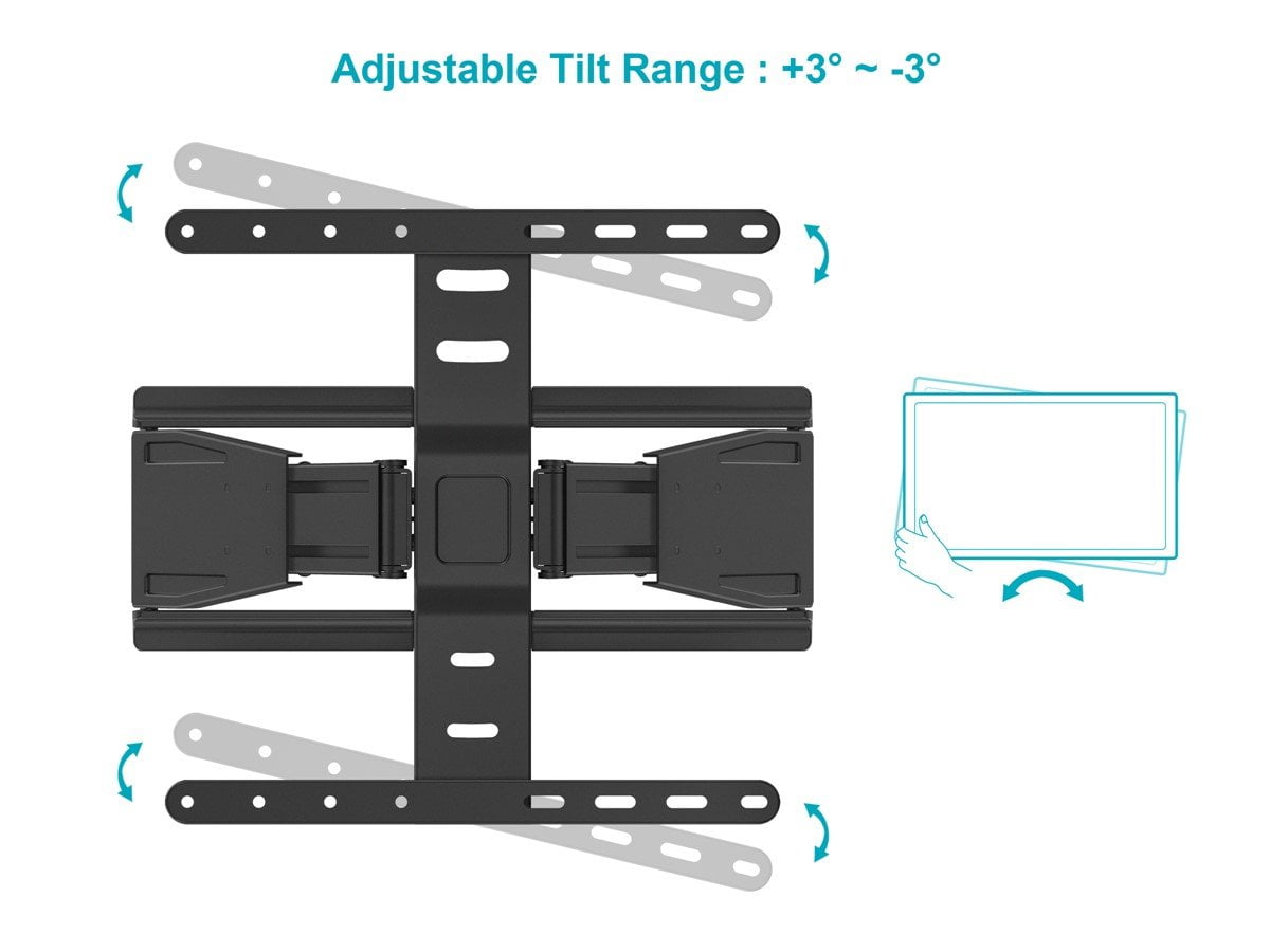 Monoprice Ultra-Slim Full-Motion Articulating TV Wall Mount Bracket For TVs 23in to 42in | Max Weight 66lbs, VESA Pattern