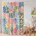 thumbnail image 6 of Shower Curtain Vintage Abstract Floral Shower Curtains for Bathroom Decor, Waterproof Polyester Shower Curtain Set with Hooks, Extra Long 72" x 84" Spring Flowers Print, 6 of 9