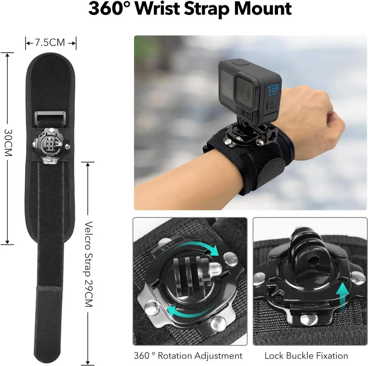 YHTSPORT Kit Subacqueo Per Osmo Action 5 Pro/4/3 – Custodia Impermeabile + Manico Galleggiante + Antiappannamento