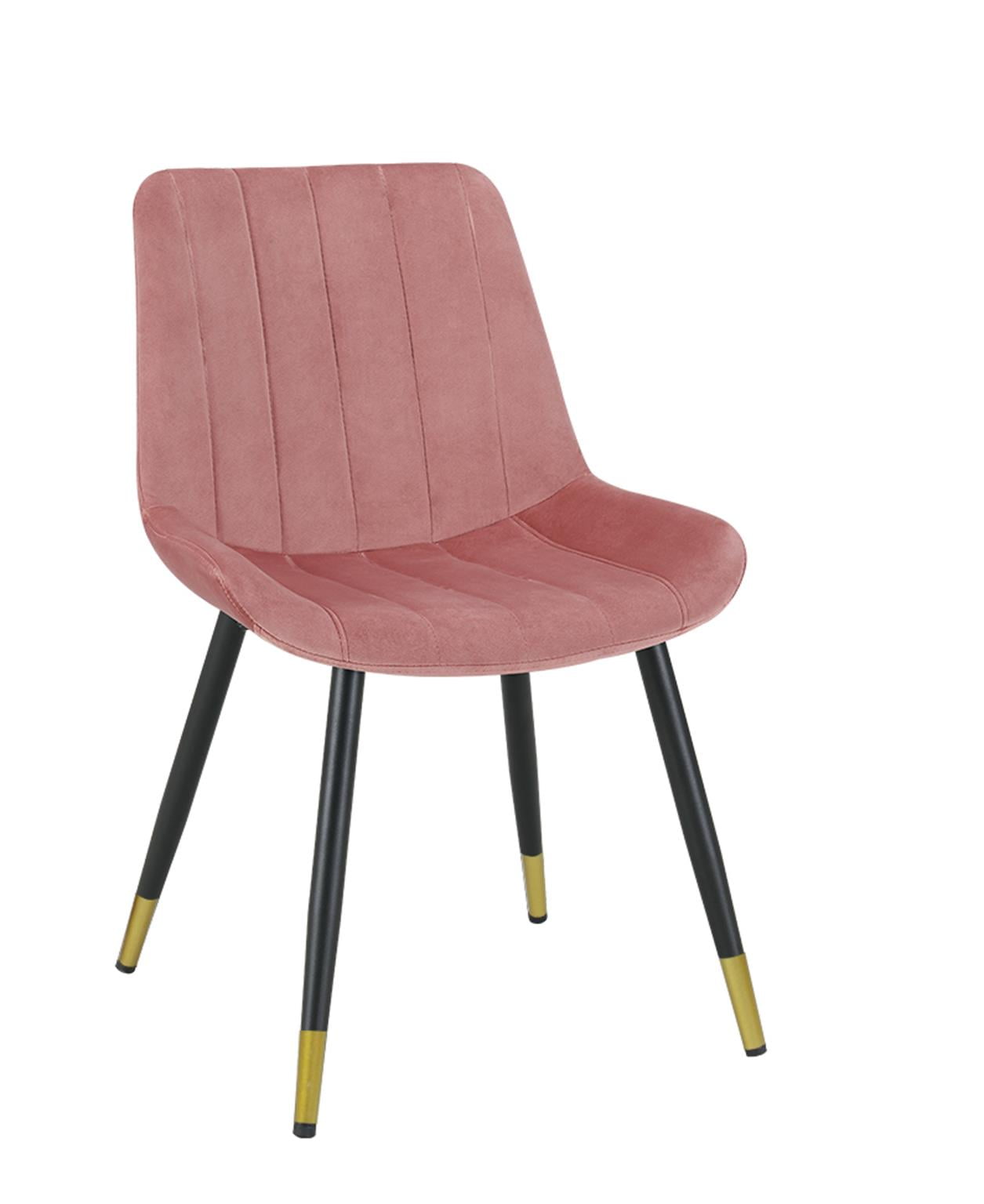 Enzo Velvet Accent Chair, Pink