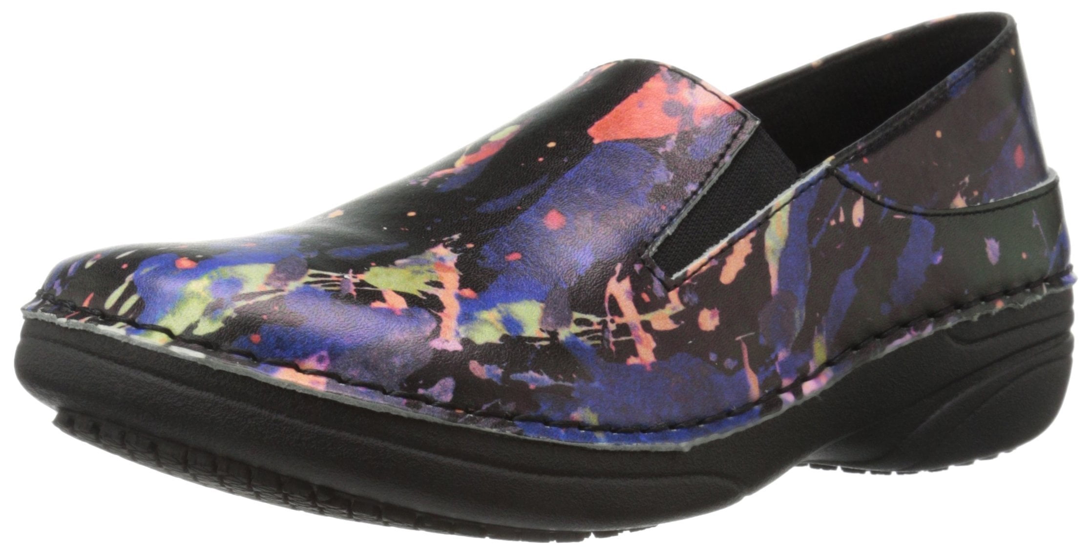 Spring Step Pro Manila Clogs Black Splatter