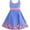 Blue, variant on Girls Dress Pink Apple Fruit Printed Back To School Sundress Sleeveless 7 Years