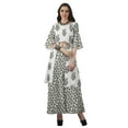 thumbnail image 3 of Moomaya Printed High Low Crop Top Kurti Palazzo Set Ethnic Indian Clothing Set For Womens, 3 of 8