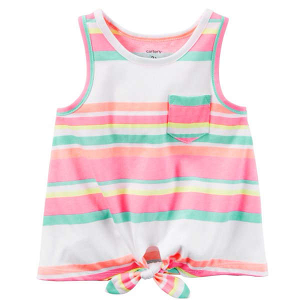 Carter's Carters Baby Clothing Outfit Girls FrontTie Striped Tank
