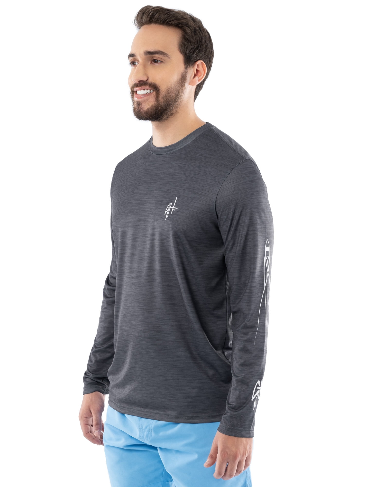 GH BY GUY HARVEY Men's Performance Long Sleeve Fishing Shirt, Sizes:S-3XL