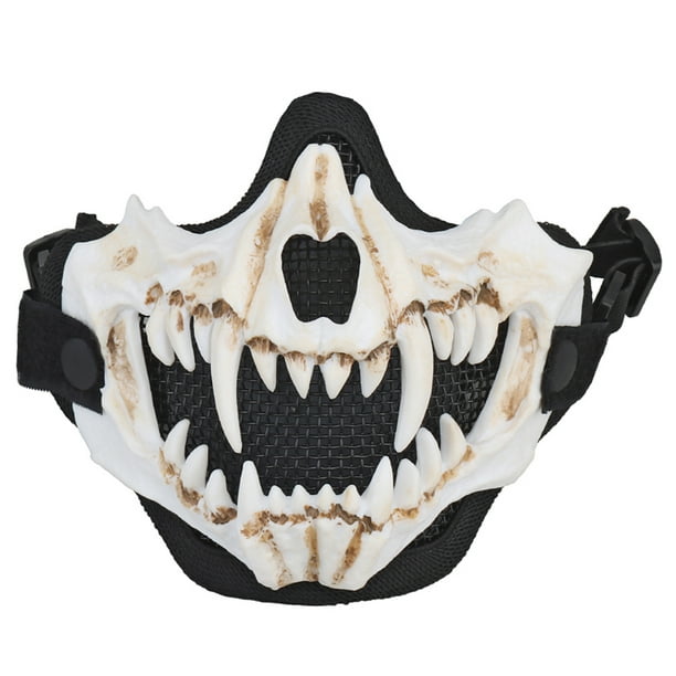 Máscara Media Cara Protectora Multiusos Transpirable Halloween Cosplay Accesorios
