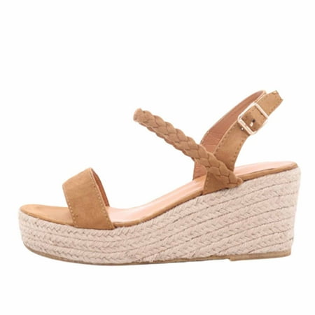 

Gzztg Womens Wedge Sandals Women Open Toe Shoes Comfy Casual Comfortable Beach