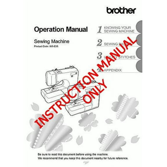 Brother CS7205 Sewing Machine Owners Instruction Manual