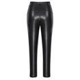 thumbnail image 6 of Women's High Waisted Pu Leather Pants Tapered/Slim Fitted Skinny Stretchy Pants Trousers for Women, 6 of 7