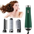 thumbnail image 1 of Pisexur Belleza Maquillaje Combo rizador de aire caliente 3 en 1 para peinar y controlar el frizz, cepillo secador de iones negativos voluminizador, 3 cepillos rizadores gipara mujeres y hombres, 1 of 9