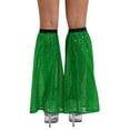 thumbnail image 2 of Raenseen Jambières à Sequins pour Femmes, Couvre-Jambes, Chaussettes à Franges, Costume de Fête Rave Vert Taille Unique, 2 of 4