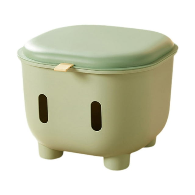 Lipstore Storage Ottoman Footstool Multifunctional Large Capacity Box Organizer Foot Rest Green