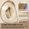 thumbnail image 4 of Sombrero vaquero MONGKIRIN Straw Western Cowgirl, tamaño 55-58 cm, color beige, 4 of 6
