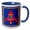 Blue/White, variant on 3drose, Five, Rocket, 11oz Two-tone Blue Mug