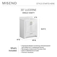 thumbnail image 2 of Miseno MN241V30MPW Lucerne 30" Single Basin Vanity Set - Dark Maplewood, 2 of 7