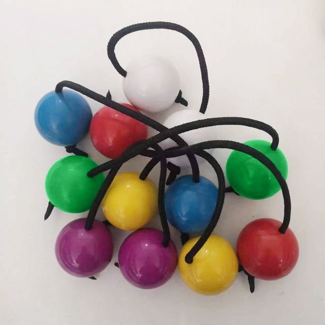 Rhythmic Ball Easy to Play Adjustable Strap Wear-resistant Broken-proof Widely Application Pleasure Percussion Instrument PVC Rattle Instrument Rhythm Sand Ball Party Accessory
