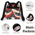 thumbnail image 4 of 8.1×10in Casual Women'S Backpack With Anti-Contraction And Stretch For Sports Activities Travel Picnics Independence Day Theme Star (6), 4 of 8