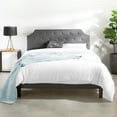 thumbnail image 5 of Mellow MAVN Upholstered Platform Bed, Modern Tufted Headboard, Real Wooden Slats and Legs, Dark Grey, Full, 5 of 8