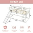 Twin Over Twin Wooden Bunk Bed with Convertible Slide and Durable