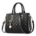 thumbnail image 1 of LHSHID Retro Embroided Thread Leather Top-handle Bag Designer Female Handbag Middle-aged Pendant Crossbody Bag Purse sac, 1 of 6