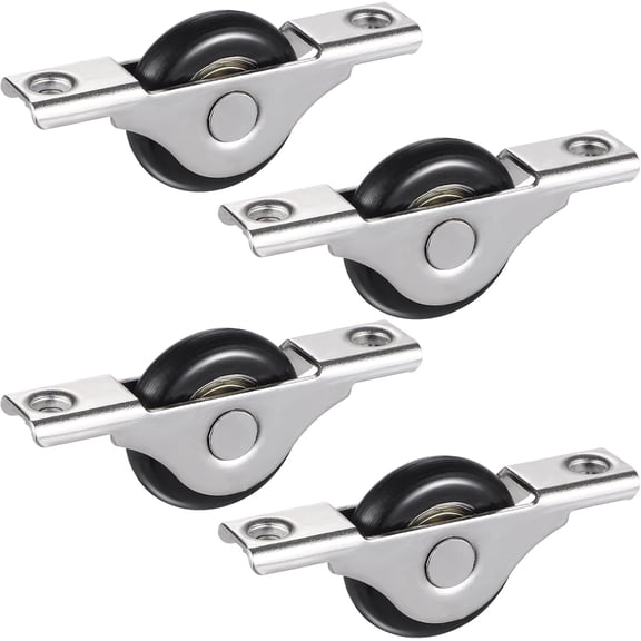 ABCISI 4pcs Barn Door Kit, Barn Door Rollers Sliding Door Roller Sliding Door Wheel Sliding Door Track Wheel Closet Door Wheels Bottom Pulley Scroll Wheel Wardrobe Wheel Hardware Cupboard
