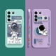 thumbnail image 5 of Case For VIVO S5 S6 S7 S9 S10 S15 S16 S16E T1 V15 V20 V23 PRO 5G Simple Liquid Silicone Case Funny Astronaut Spacewalk, 5 of 5