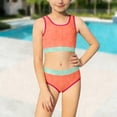 thumbnail image 6 of FSYBOA Girls Bikini Swimsuits, Beach Two Piece Summer High-waisted Bathing Suits Swimwear Orange Size 7-8, 6 of 6
