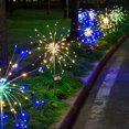 thumbnail image 2 of Lámpara de fuegos artificiales al aire libre con energía solar LED, lámpara de alambre de cobre, decoración de patio, jardín, luces navideñas, cadena de luces estrelladas, 2 of 5