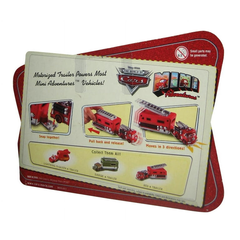 sney CARS Mini Adventures Red With Motorized Trailer - Walmart.com