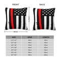 thumbnail image 6 of Wukai Firefighters USA Flag Premium Polyester Fleece Pillow Covers with Hidden Zipper Closure,Luxuriously Soft and Durable-16"x16", 6 of 7