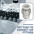 thumbnail image 7 of Uxcell NPT Push to Connect Air Fittings, Male Straight NPT Thread Connector White 1/2" OD-3/8" NPT 5, 7 of 7
