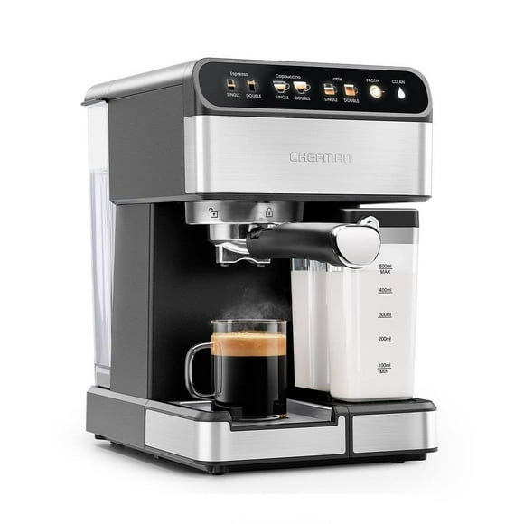 Cafetera Espresso y Capuchino Chefman Panel Touch Acero Inoxidable 1.8 Litros RJ54-I-SV-MX