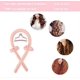 thumbnail image 2 of Rizadores sin calor para cabello largo, set para ondas nocturnas con horquillas y anillos, espuma suave rosa., 2 of 5