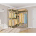 thumbnail image 5 of VIPEK L6 L Shaped Clothes Garment Rack 5-Tier Wire Metal, 42.1"L x 42.1"W x 76.4"H, 850LBS, Gold, 5 of 9