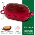 thumbnail image 2 of Enameled Cast Iron Bread Oven 2 Qt (Red), Non-Stick Single Loaf Cast Iron Bread Pan with Lid, Easy Homemade Sourdough Dutch Oven, Oven-Safe Artisan Bread Baking Pan, 2 of 6