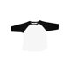 thumbnail image 1 of Camiseta de béisbol para niños pequeños BLANCO/ NEGRO 3T pieles de conejo RS3330, 1 of 1