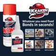 Krakenbond WOW! Instant CA Super Glue with Activator for Wood, Steel