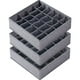 thumbnail image 1 of Criusia Paquete de 3 divisores organizadores de ropa interior para calcetines, cajones de tela de 64 celdas, cajas de almacenamiento plegables para guardar calcetines, ropa interior, corbatas (16+24+2, 1 of 5