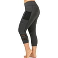 thumbnail image 4 of Gvmfive Women Plus Size Stretch Capri Leggings Pull On Active Sports Yoga Skinny Pants, 4 of 5
