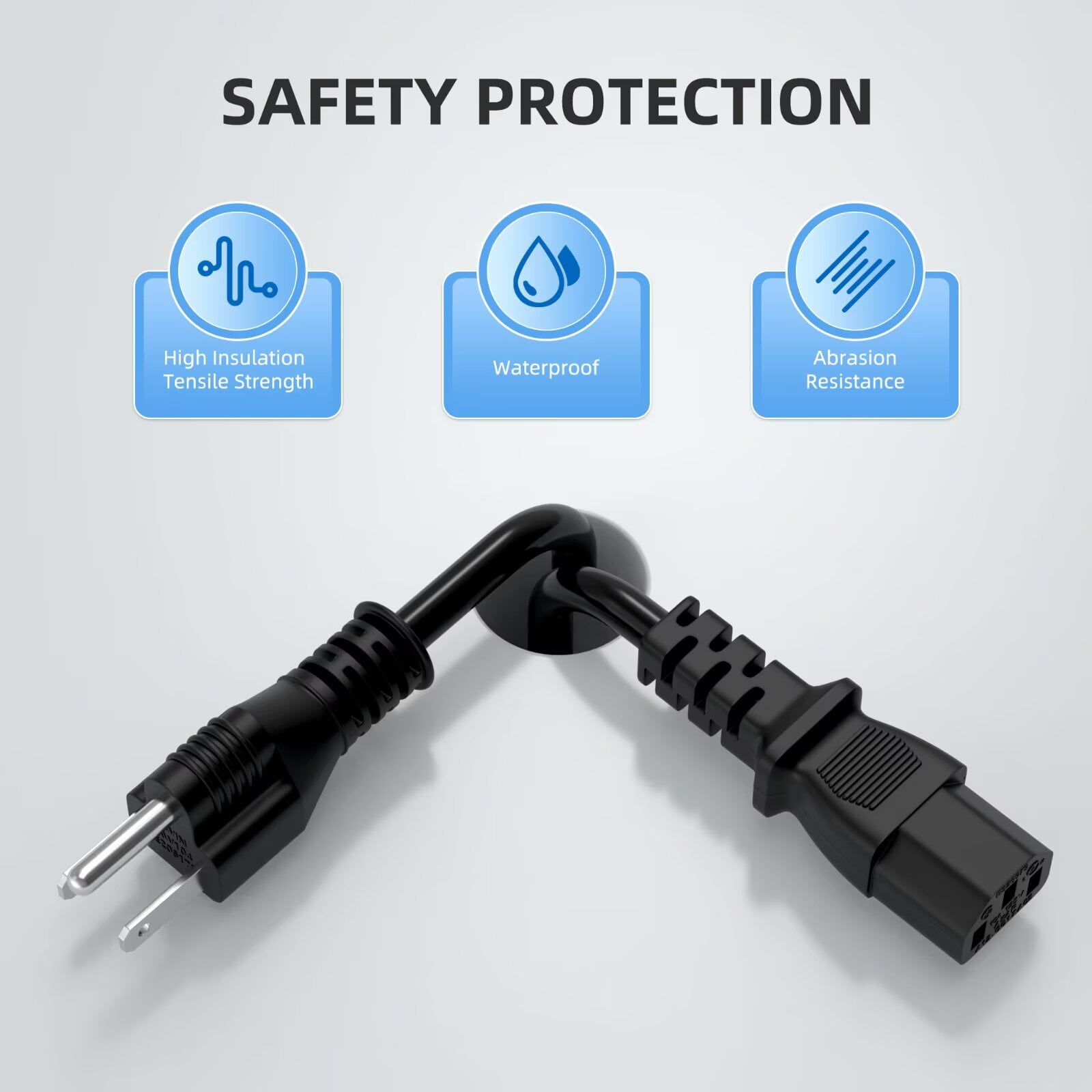 K-MAINS AC Power Cord Cable Compatible With Anker SOLIX Power Station C800 C1000 F2000 F2600 757 767