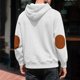thumbnail image 5 of pstuiky manga larga de hombre, Blusa informal y moderna de color liso con capucha y botones de manga larga para hombre Tops de hombre l, 5 of 5
