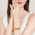 thumbnail image 4 of DESIGNICE 5Pcs Gold Bangles for Women Flexible Stacking Girls Jewelry Electroplating Gold Bangles for Women Gold, 4 of 7